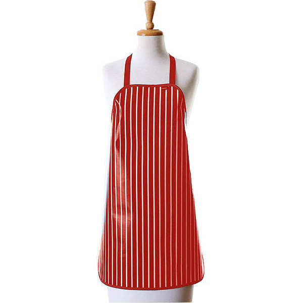 Economic New Arrival Red Edge Stripe Apron 35mm PVC (AP905W)