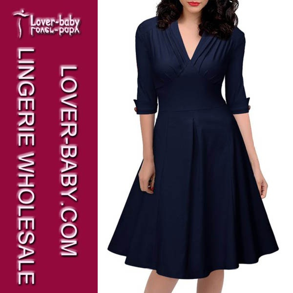 New Women Office Work MIDI Dress (L36109-2)