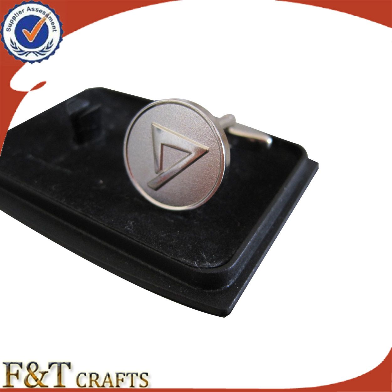 Hot Sales Fashion Sand Bottom Metal Cufflink/Cufflink Set/Cufflink Button