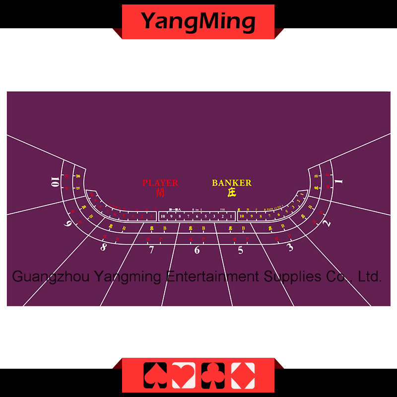 Baccarat Table Layout 10-P Purple (YM-BL01P1)