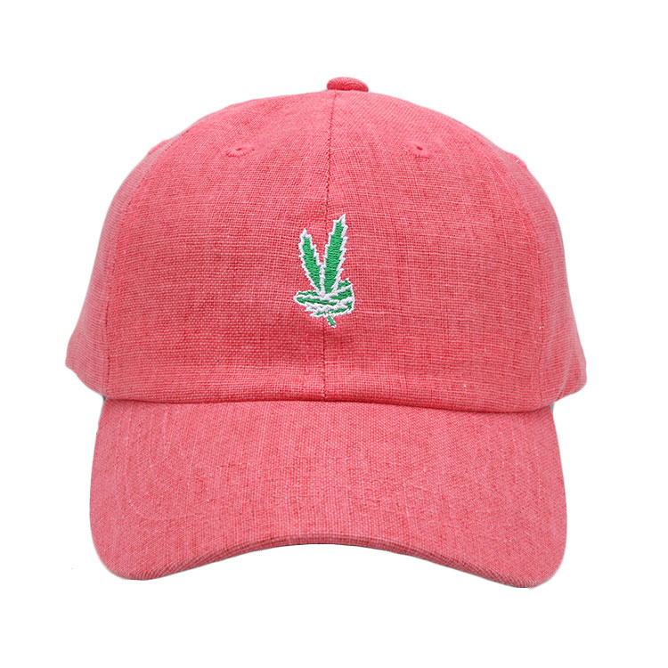 Custom 3D Embroidery 6 Panel Hemp Baseball Cap