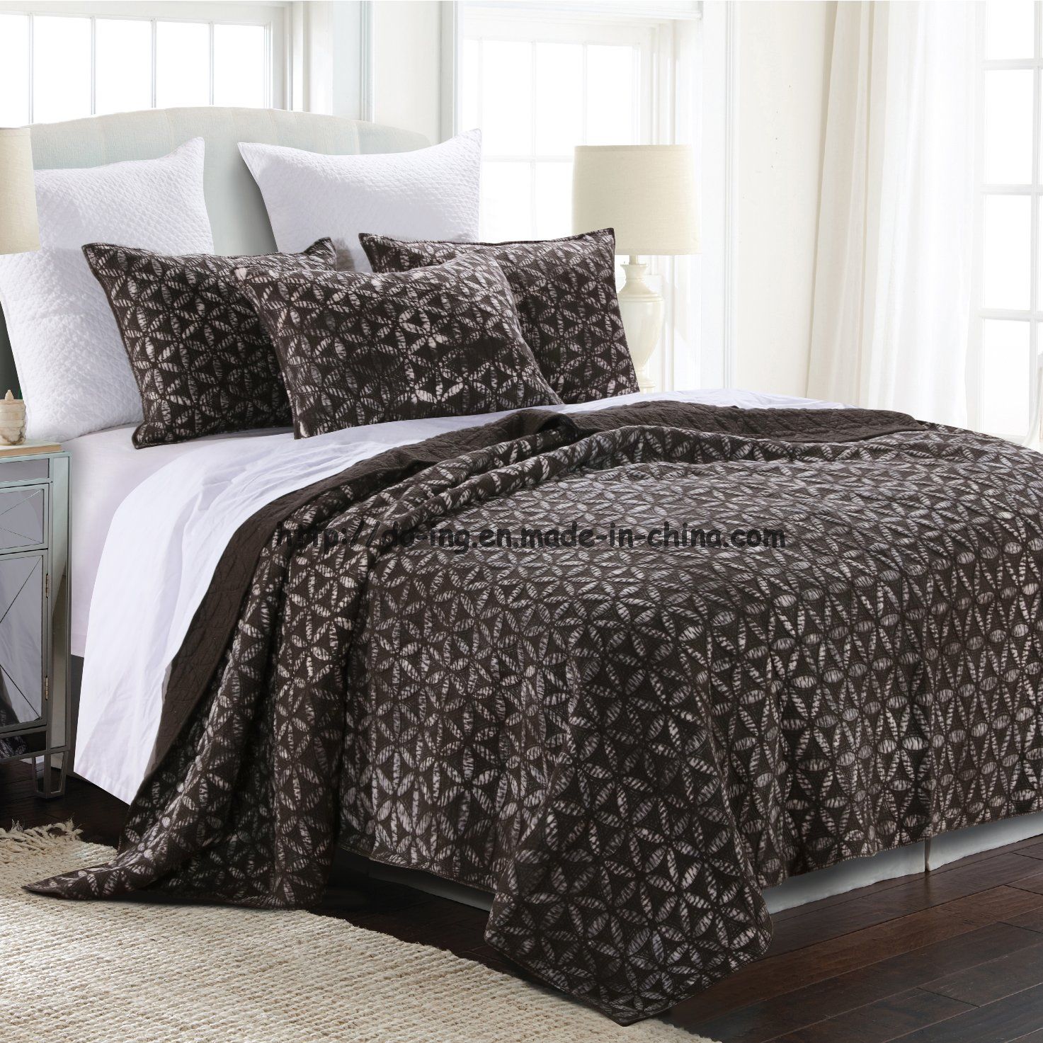 Cotton Bedding Set in Grey (DO6078)