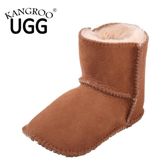 Pure Australian Sheepskin Boy Girl Toddler with Soft Sole