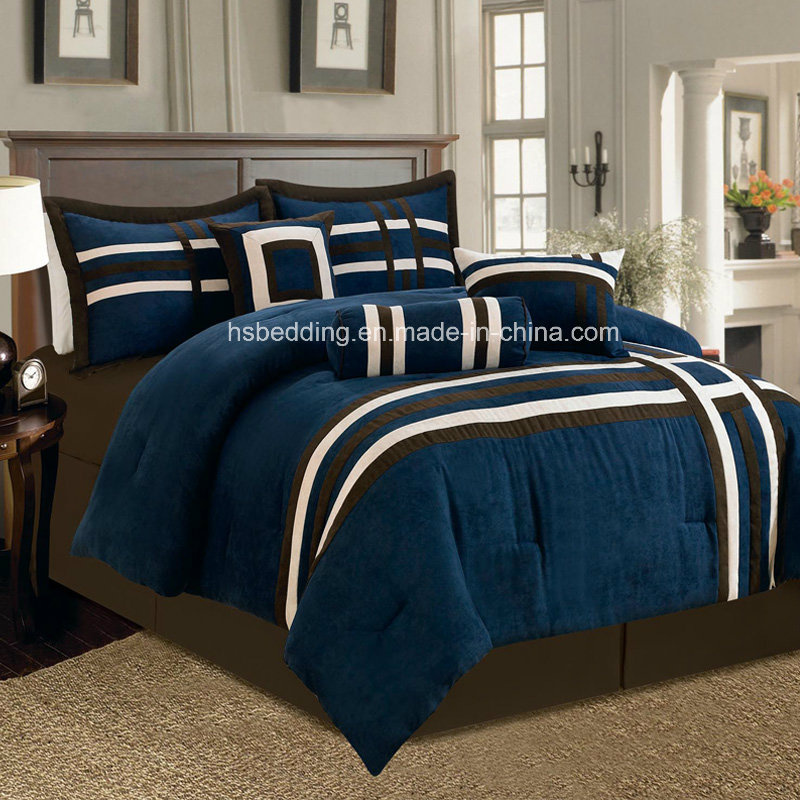 Patchwork Bedding Dark Blue Adults Comforter Bedding Set