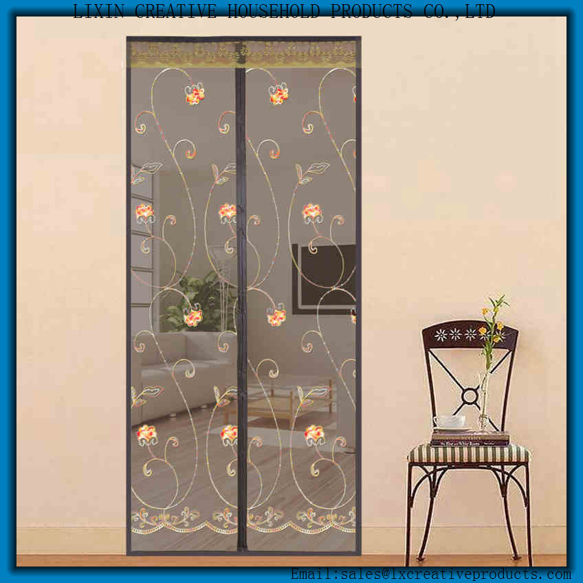 2017 Hand Free Magnetic Screen Net Magnetic Mesh Screen Door Hanging Fly Screen Curtain