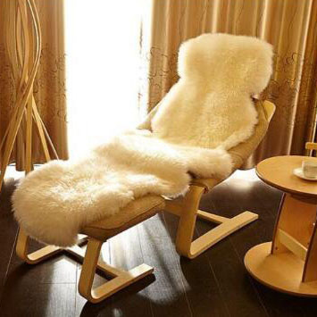 Natural Australian Sheepskin Double Pelt Floor Carpet Sofa Cushion