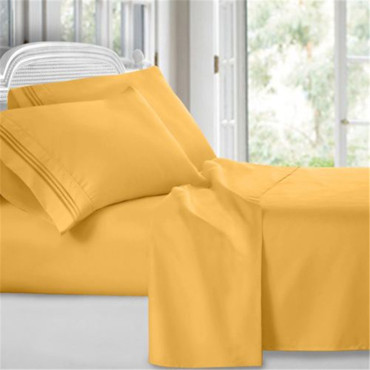 Factory Price Bedding Sets White Cotton Bed Sheets (HDM041)