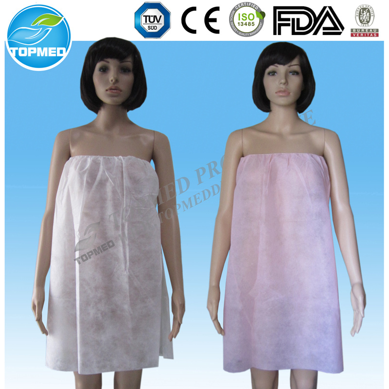 Beauty Salon Dispsoable Nownoven Strapless Nightwear with Elastic