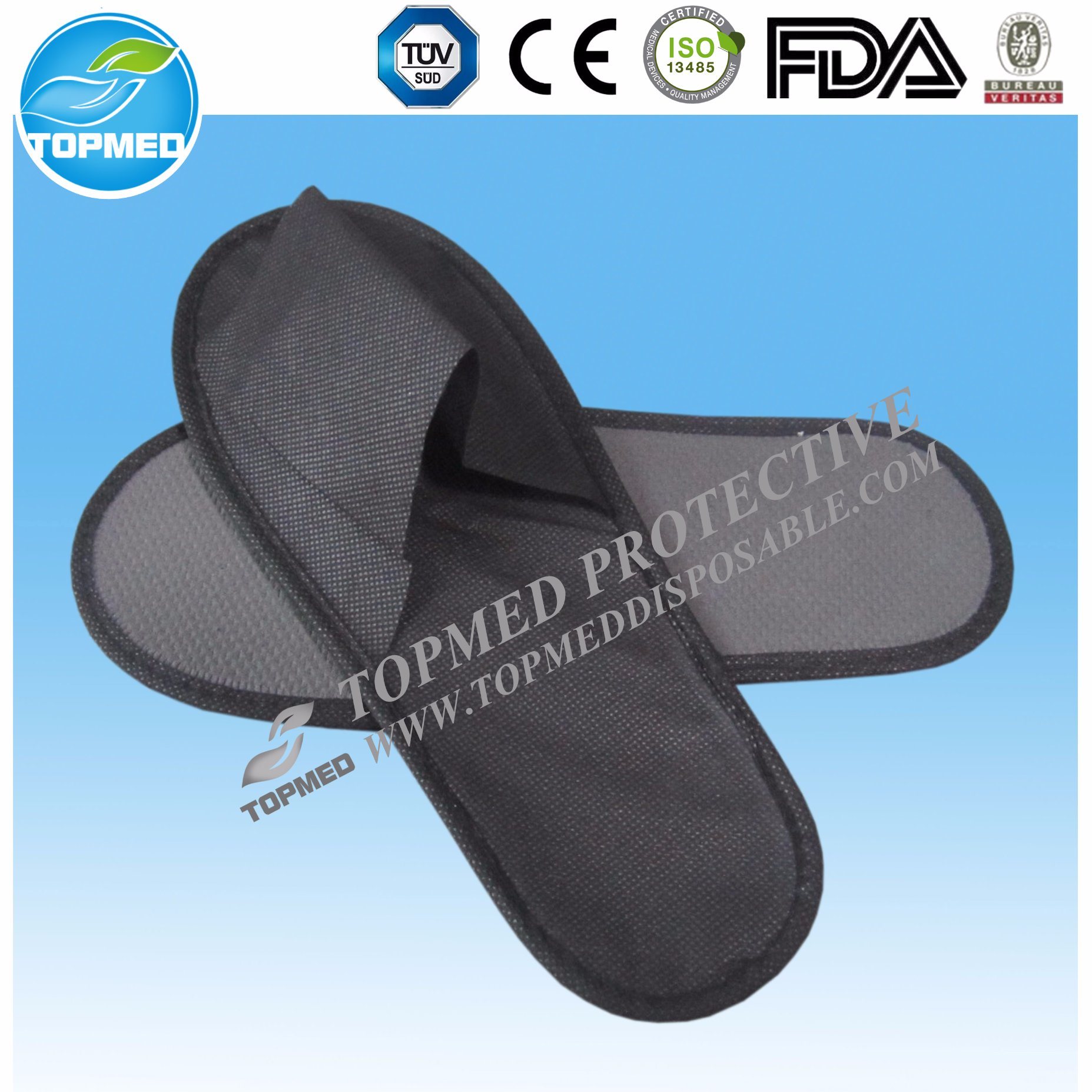 Factory Direct Price of Disposable Nonwoven Slipper for Hotel Use