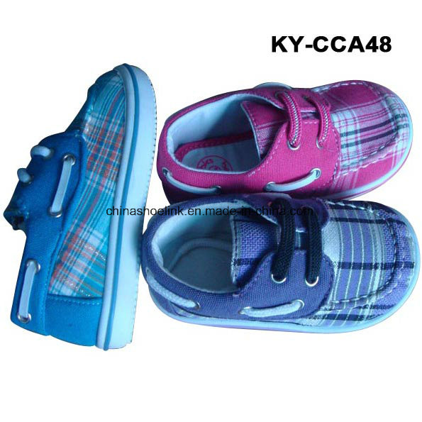 China Casual Boat Shoe Canvas Upper Injection Sole
