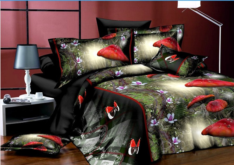 Luxury Printed 4PCS King Size 3D Bedding Set