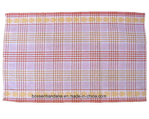 China Factory OEM Produce Customized Cotton Jacquard Checked Table Mat Place Mat Tea Towel