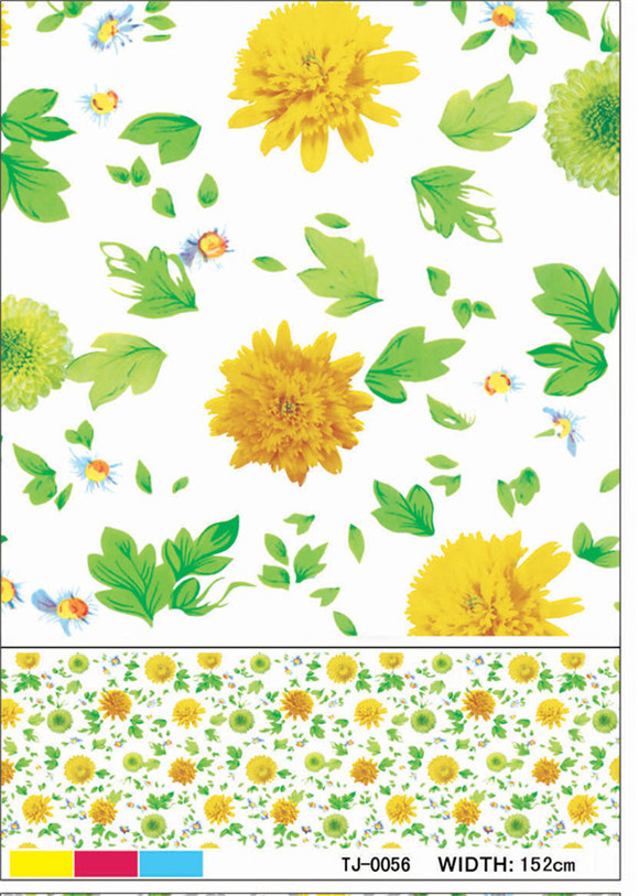 Reasonable Price Colorful Soft Touched PVC Plastic Tablecloth Printed Design with Nonwoven Backing