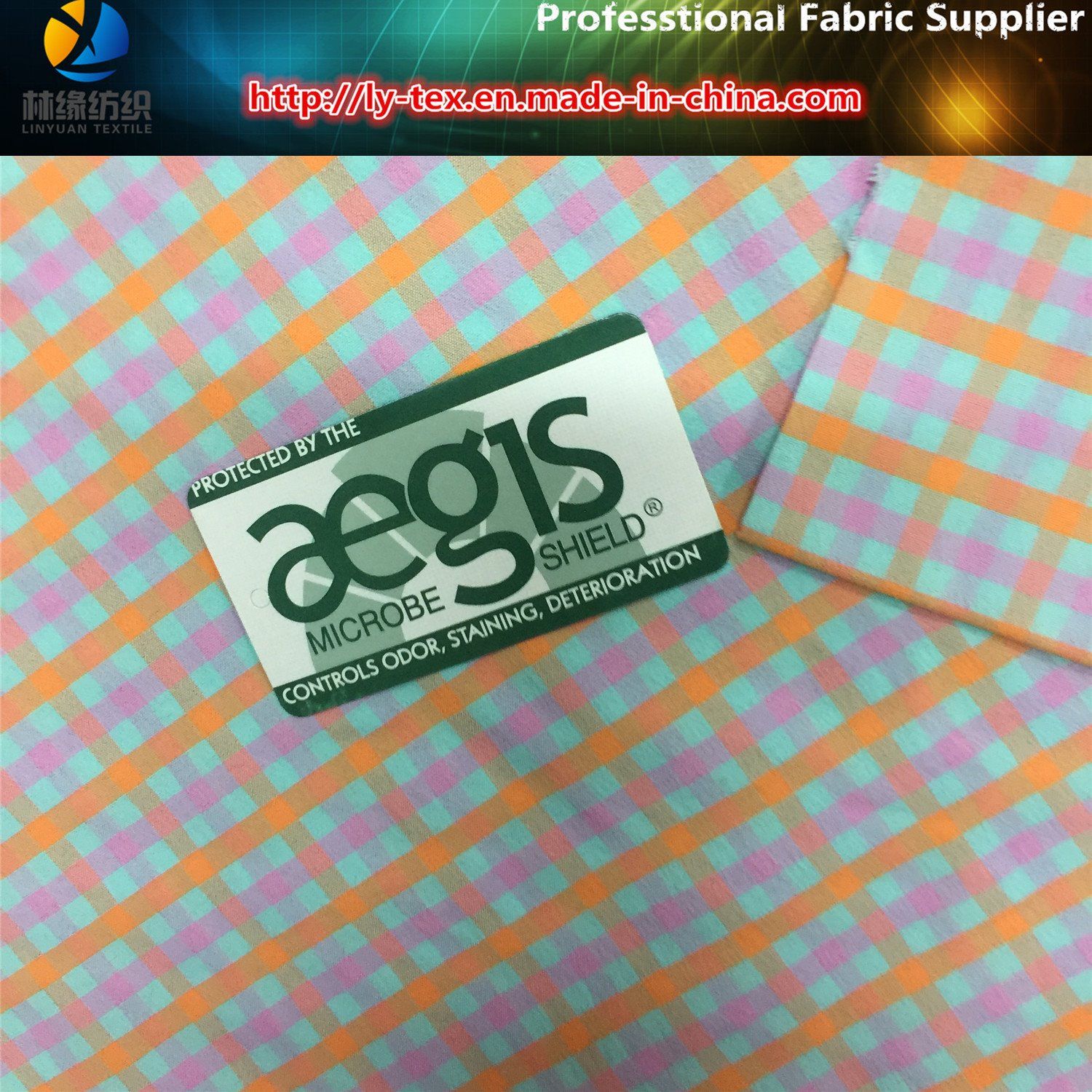 Nylon Yarn-Dyed Weft Spandex Fabric with Anti-Microbial for Garment
