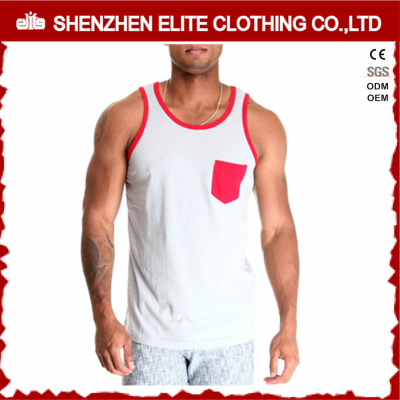 Wholesale Cheap OEM Service Custom Made 100 Cotton Singlets (ELTMBJ-259)