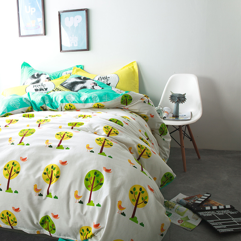 200thread Count Printed Cotton Bed Linen