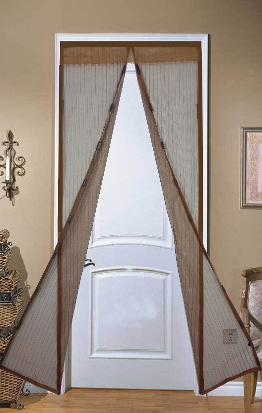 Automatically Closing Door Mosquito Net