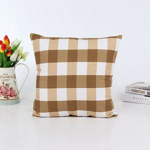 Yarn-Dyed Lattice Decorative Pillow Fashion Cushion (LPL-182)