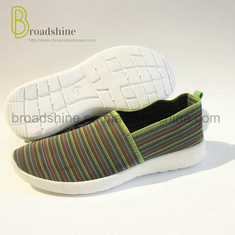 Women and Men Walking Footwear with Stripe Elastic Upper (ES191719)