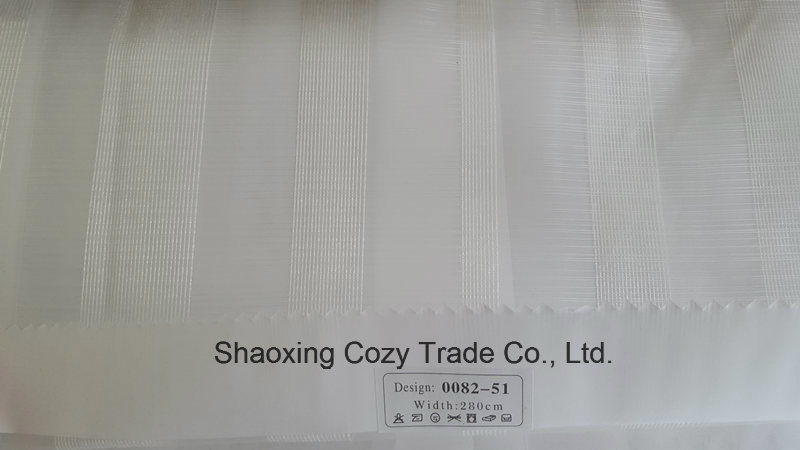 New Popular Project Stripe Organza Sheer Curtain Fabric 008251
