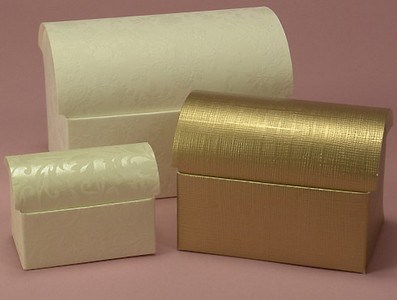 Small Textured Paper Treasure Chest Boxes