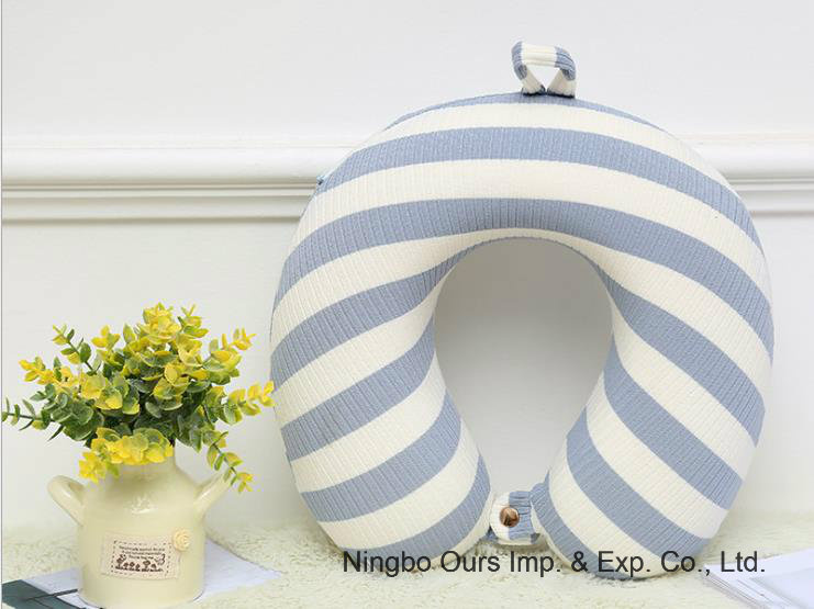 100% Cotton Striped U - Type Neck Pillow / Slow Rebound Memory /Chinese Supplier