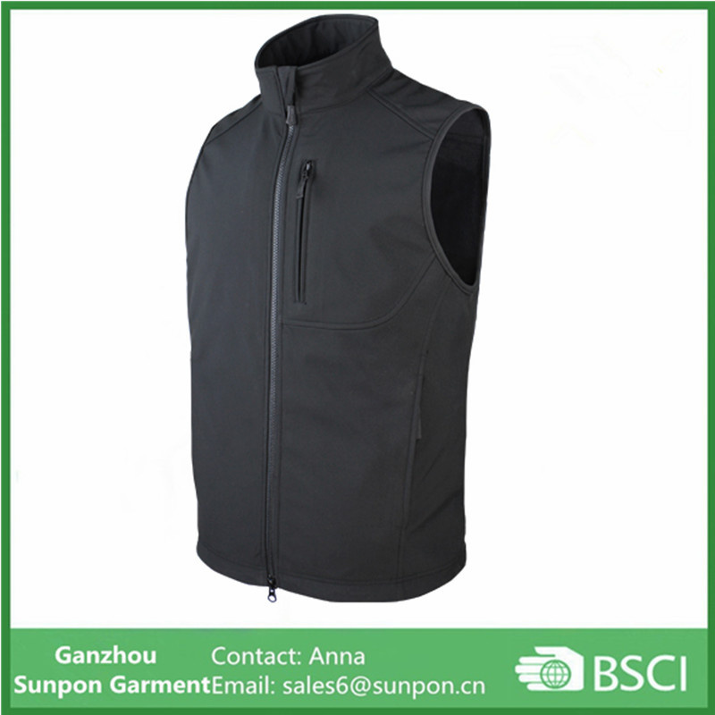 Simple Design Windproof Men's Softshell Vest