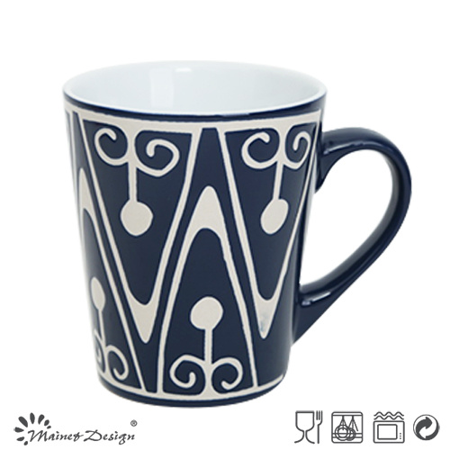Homestyle Simple Silk Screen V Shape Mug