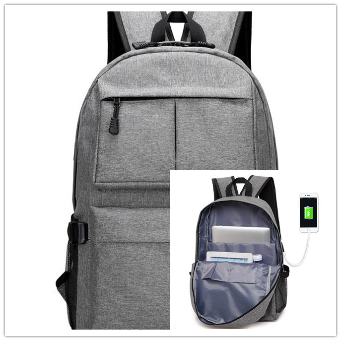 Optional Color Mochila Backpack with USB Interface School Bag, Laptop Bag, USB Backpack Bag
