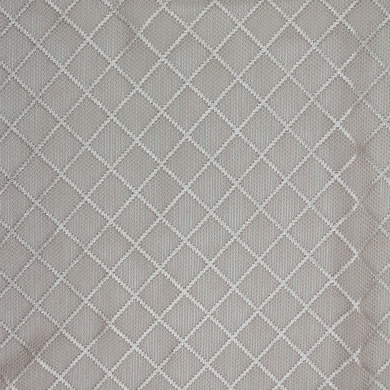 Cream-Coloured Geometric Braided Lace Fabric