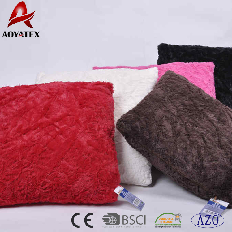High Quality PV Fleece Colorful Luxury Plain Cushion