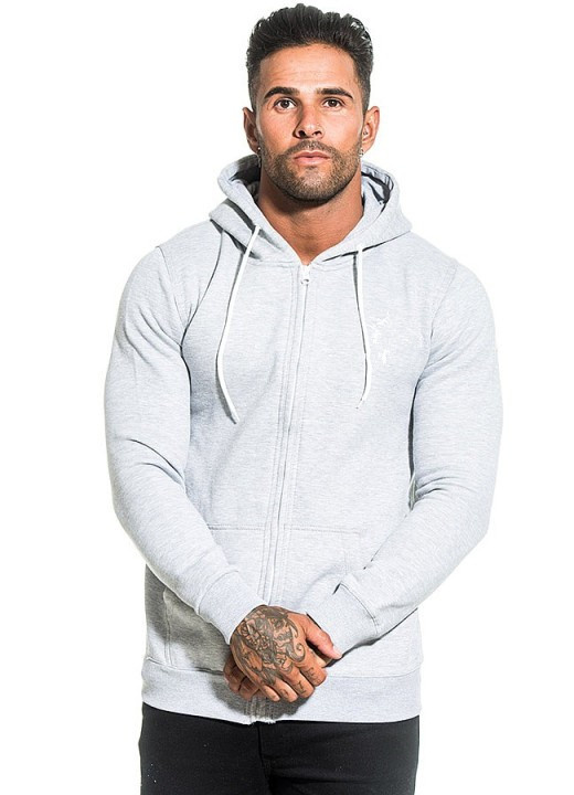 Mens Plain Long Sleeves Hoodies in Zip up