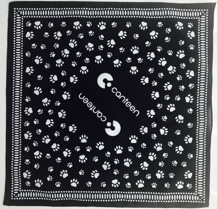 The Dog Paw Prints Scarf/ Head Scarf with Customized Logo
