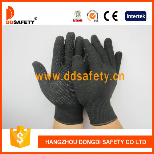 Ddsafety 2017 Nylon Polyester Gloves with Seamless and PVC Gloves