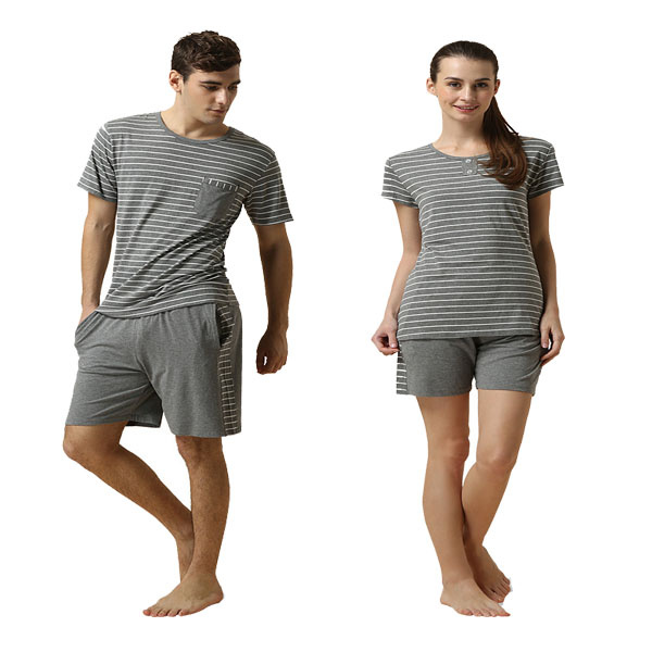 Environmental Soft Fabric Lovers Striped Pajamas
