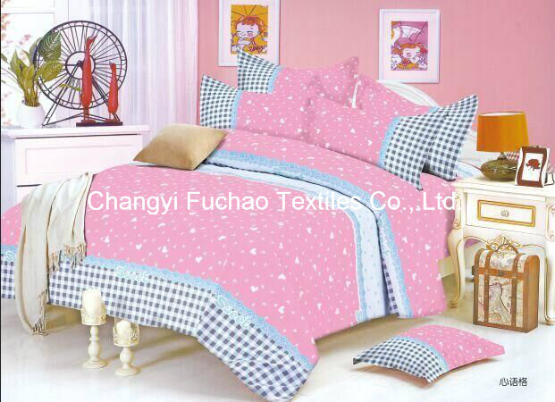 Printed Poly/Cotton King Fitted Bedspread Patchwork Bedding Set