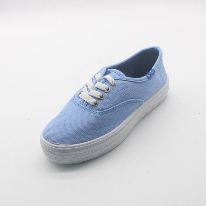 Ladies Fashion Canvas Upper Thick Sole Casual Canvas Shoes