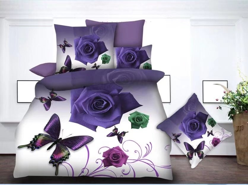 China Supplier Microfiber Fabric Disperse Print 3D Bedding Set