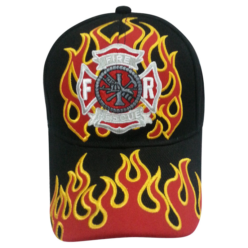 Baseball Caps with Flame Design Gj1754