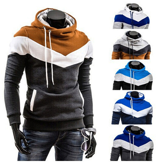 Men's Spring and Autumn New Hedging Korean Slim Stitching Casual Sweater