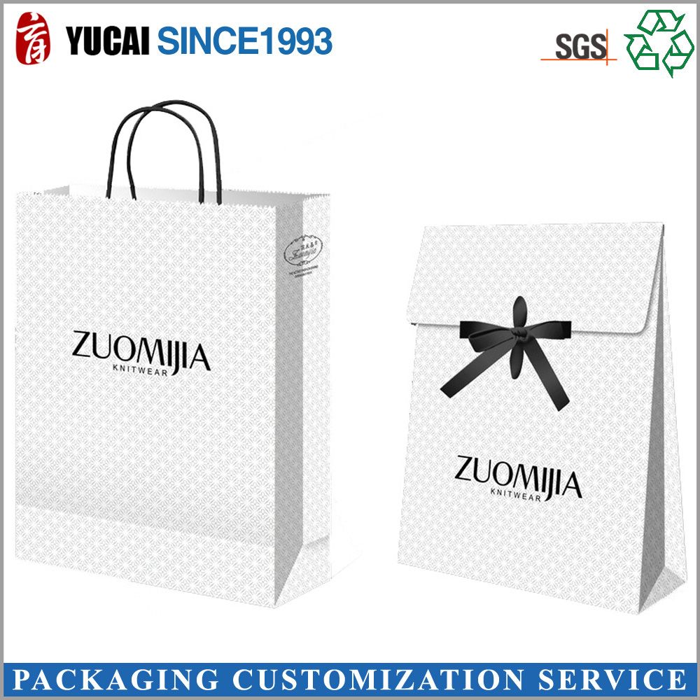 Custom Printed Kraft Gift Paper Bag with Twisted Handle