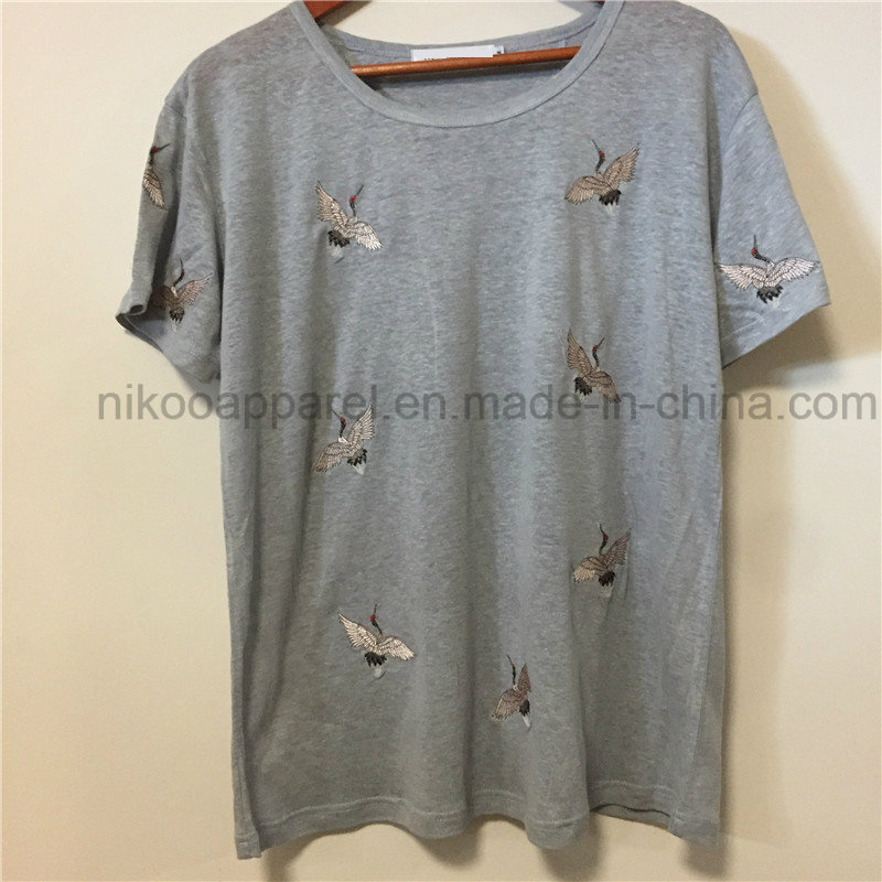 2018 Summer Customized Birds All Over Linen T Shirt