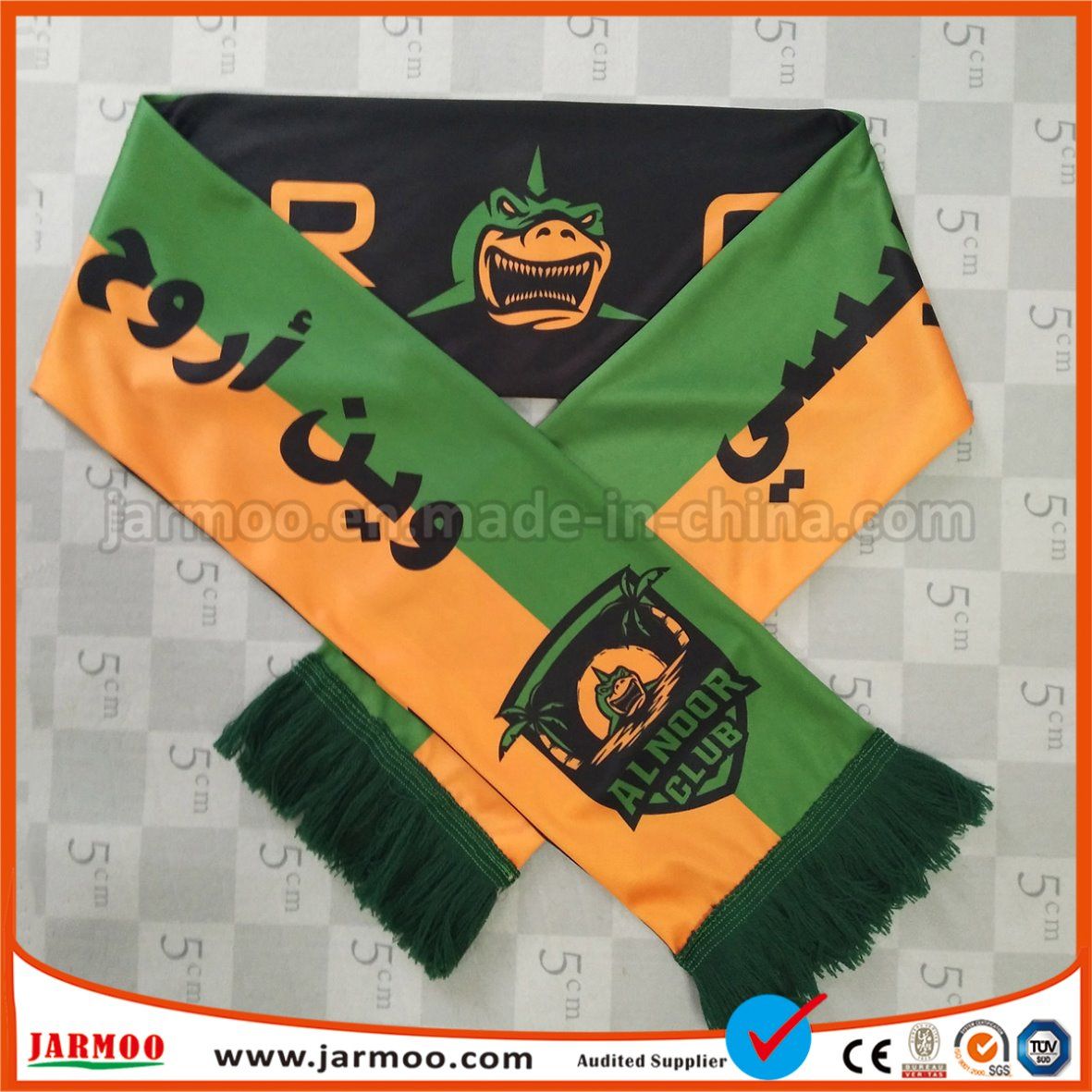 Sport Satin Scarf with Tassels