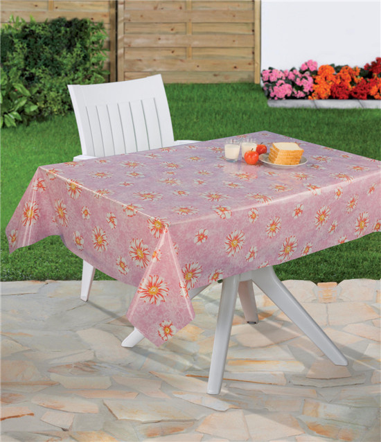 PVC Printed Transparent Tablecloth LFGB Oko-Tex100