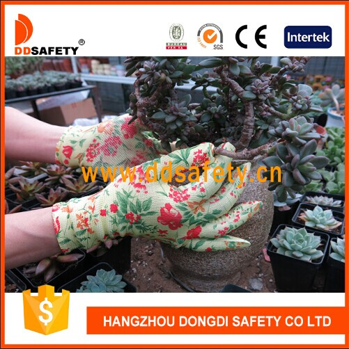 Ddsafety 2017 Flower Design Coating Glove