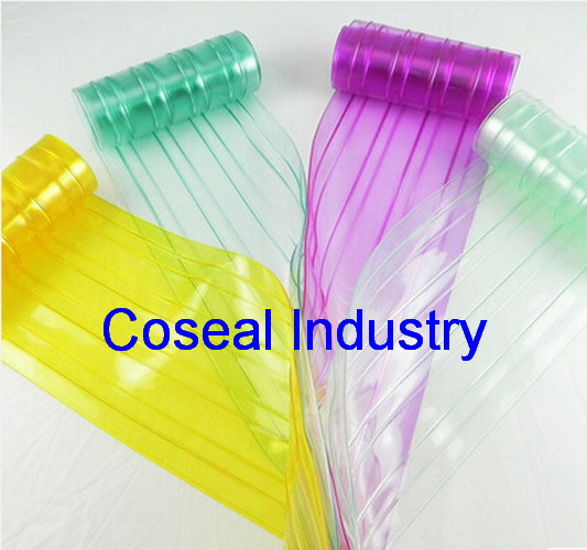 Colored Plastic PVC Strip Curtain with EU Standards (0.8mm - 10mm)