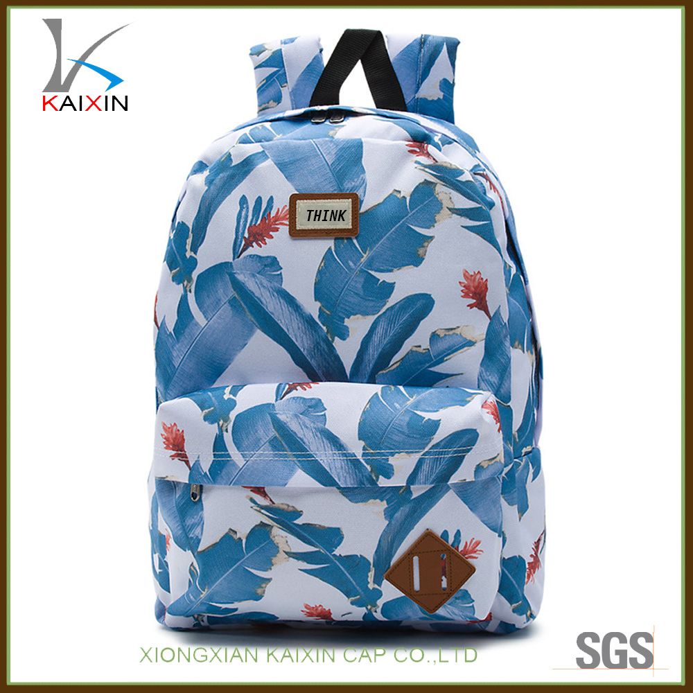Custom Polyester Sublimation Print School Backpack Bag