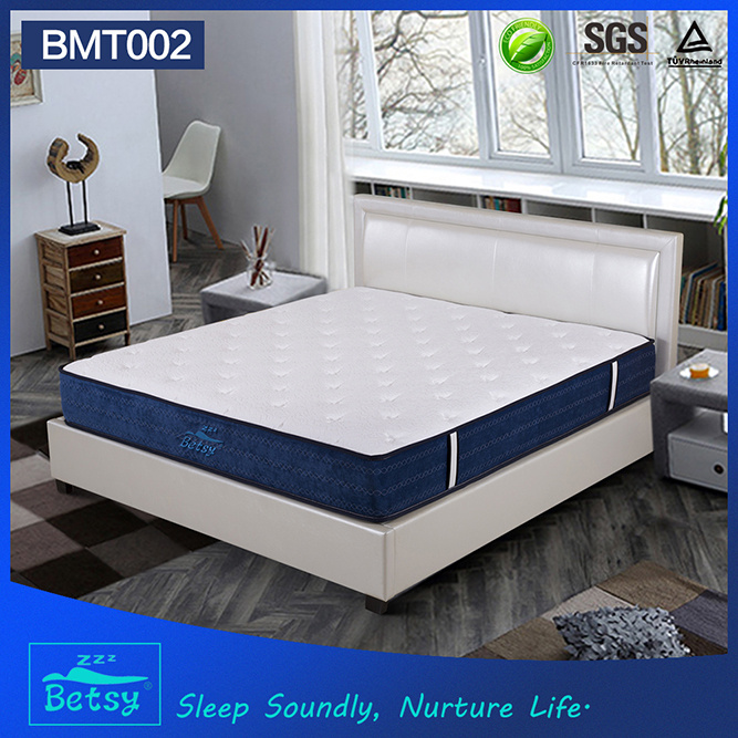 OEM Resilient Pillow Top Mattress 26cm High with Relaxing Pocket Spring and Massage Wave Foam Layer