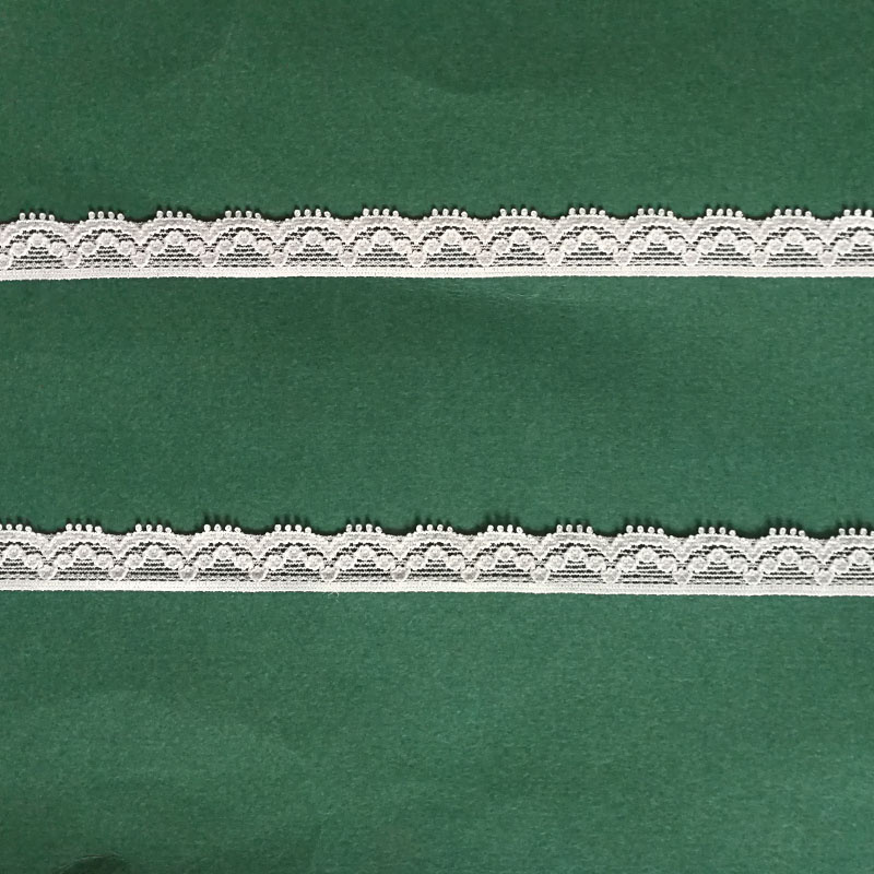 Dotted Scalloped Pattern Narrow Trimming Lace for Embellishing, Crafting & Creating