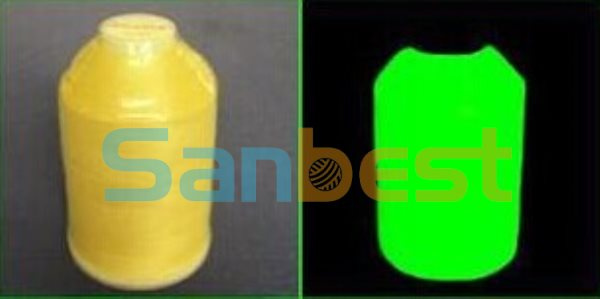 100% Polyester Glow-in-Dark Embroidery Thread for Clothing